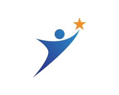 insanların başarı sağlık yaşam logo şablon simgesi bakım