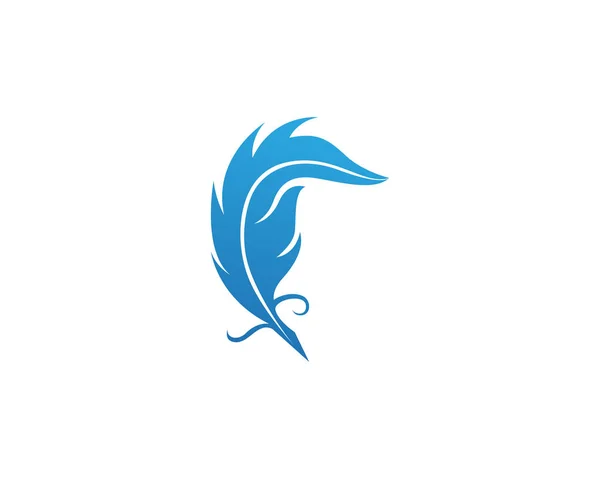 Plume Écrire Signe Logo Modèle App Icône — Image vectorielle