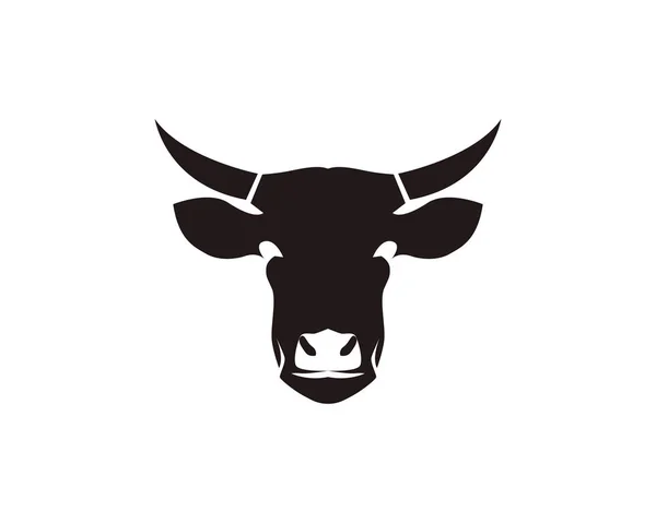 Vache Tête Symboles Logo Vecteur Modèle — Image vectorielle