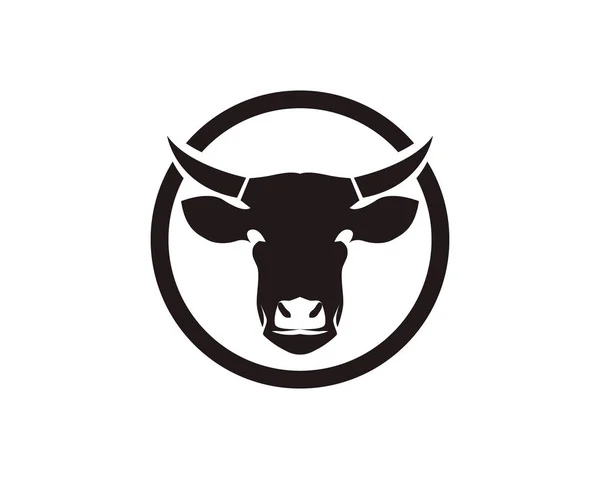 Символи Коров Ячої Голови Логотип Векторний Темплатформа — стоковий вектор