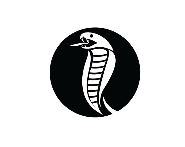 Serpiente Serpiente Logo Diseño Elemento Peligro Serpiente Icono Símbolo Víbora — Vector de stock