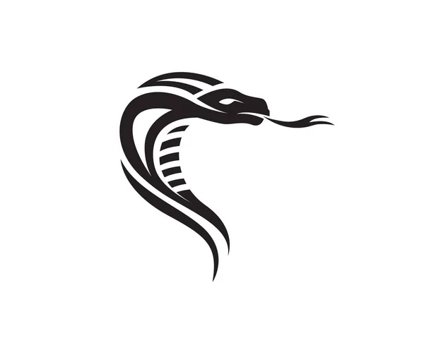 Serpiente Serpiente Logo Diseño Elemento Peligro Serpiente Icono Símbolo Víbora — Vector de stock