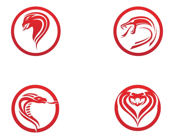 Víbora Cobra Logotipo Elemento Design Ícone Serpente Perigo Símbolo Víbora — Vetor de Stock