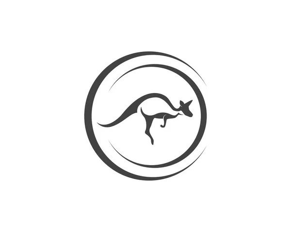 Logotipo Animal Salto Canguru —  Vetores de Stock