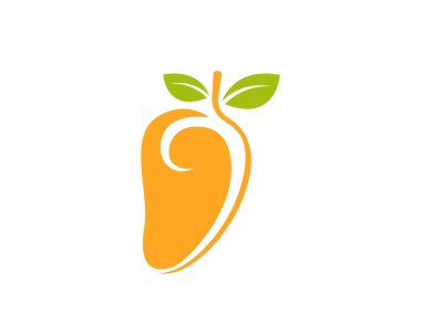 Mango düz stil mango logo mango simge vektör 
