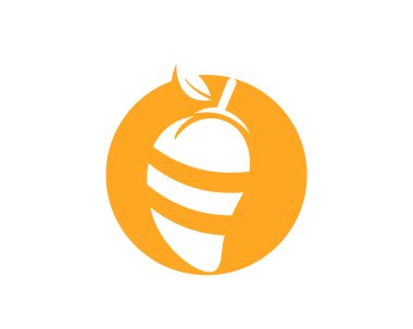 Mango düz stil mango logo mango simge vektör 