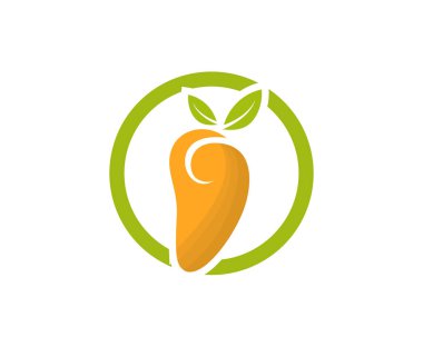 Mango düz stil mango logo mango simge vektör 