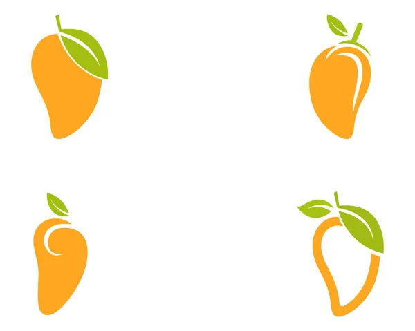 Mango Estilo Plano Mango Logo Mango Icono Vector — Vector de stock