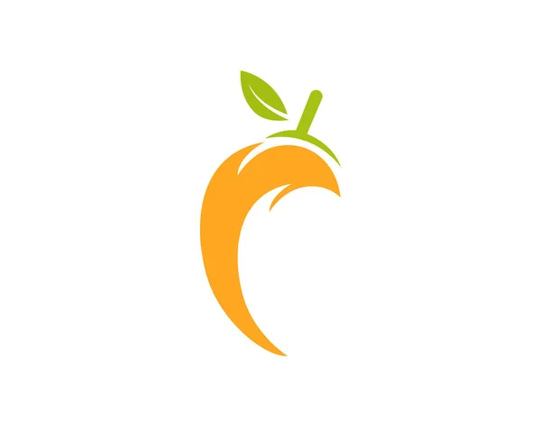 Mango Platt Stil Mango Logotyp Mango Ikonen Vektor — Stock vektor