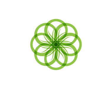 çiçek desenleri logo ve semboller üzerinde beyaz bir adam