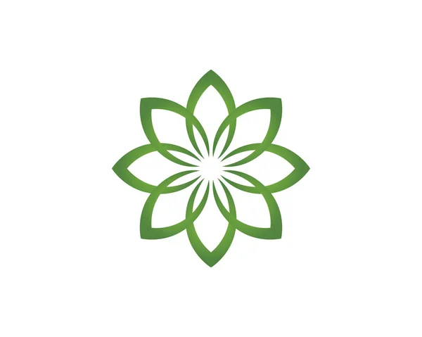Logo Dan Simbol Pola Floral Pada Sebuah Backgroun Putih - Stok Vektor