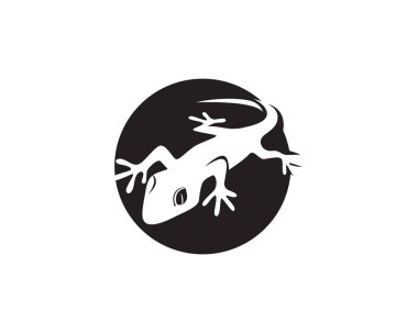 Kertenkele bukalemun Gecko siluet siyah 
