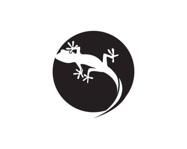 Kertenkele bukalemun Gecko siluet siyah 
