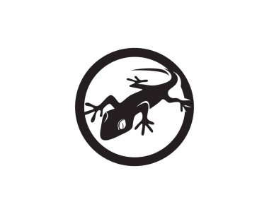 Kertenkele bukalemun Gecko siluet siyah 