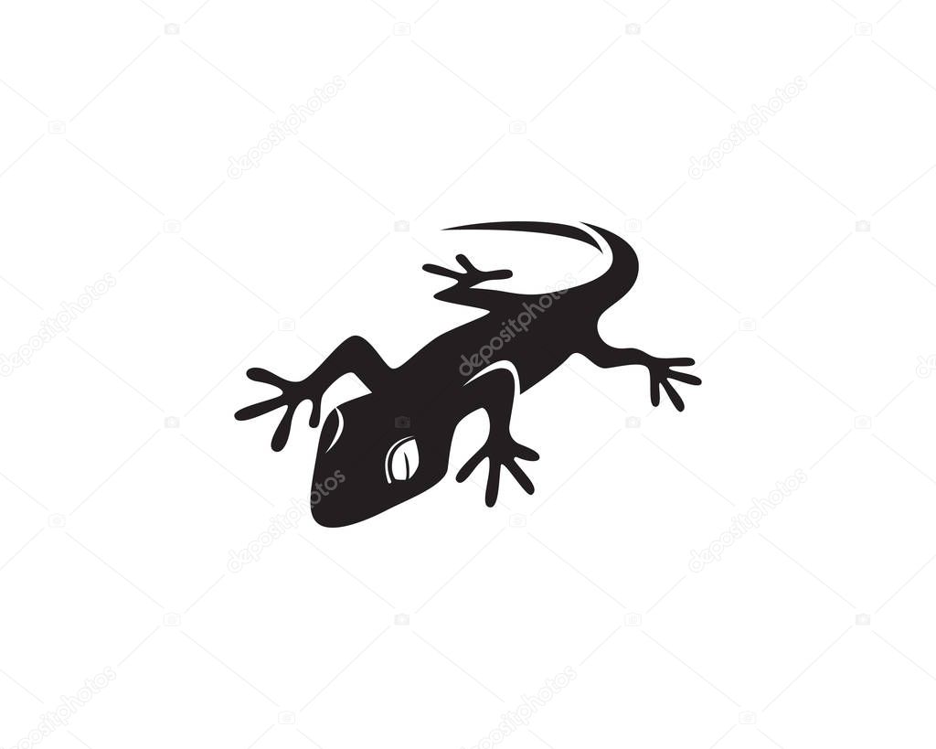 Lizard Chameleon Gecko Silhouette black 