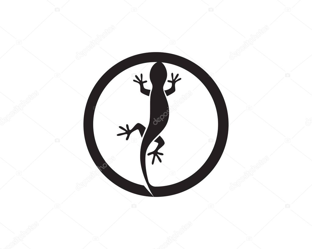 Lizard Chameleon Gecko Silhouette black 