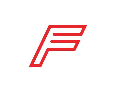F logosu sembolleri şablon vektör simgesi