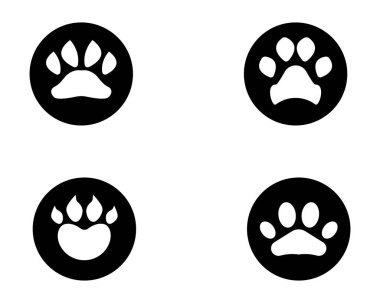 Ayak baskı köpek hayvan logo ve sembolleri