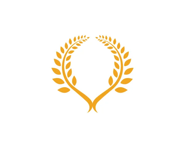 Mezőgazdasági Búza Sablon Logo Logo Vektoros Ikon Tervezés — Stock Vector