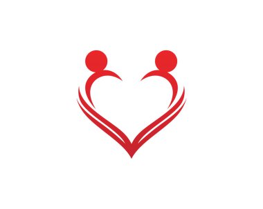 Evlat Edinme ve Toplum Bakımı Logo şablonu vektör simgesi