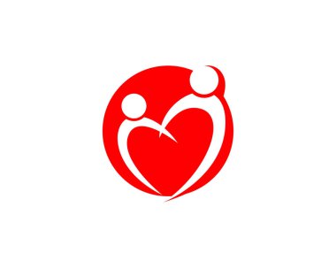 Evlat Edinme ve Toplum Bakımı Logo şablonu vektör simgesi