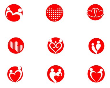 Evlat Edinme ve Toplum Bakımı Logo şablonu vektör simgesi