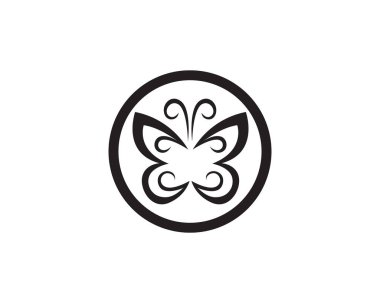 Kelebek kavramsal renkli simge. Logosunu görmeniz gerekir. Vektör illustratio