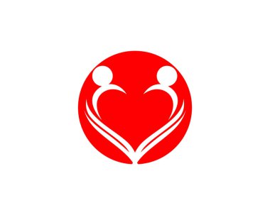 Evlat Edinme ve Toplum Bakımı Logo şablonu vektör simgesi