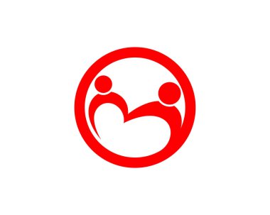 Evlat Edinme ve Toplum Bakımı Logo şablonu vektör simgesi