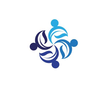 Topluluk insanlar logo ve semboller templat