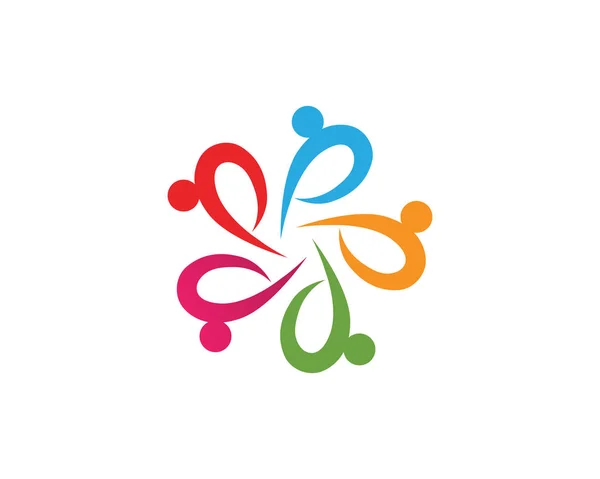 Logo Símbolos Las Personas Comunidad — Vector de stock