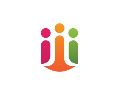 Topluluk insanlar logo ve semboller templat