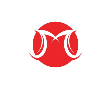 M harfi Logo iş şablonu vektör ICO
