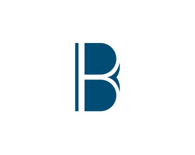 B harfi ile kalkan logo templat