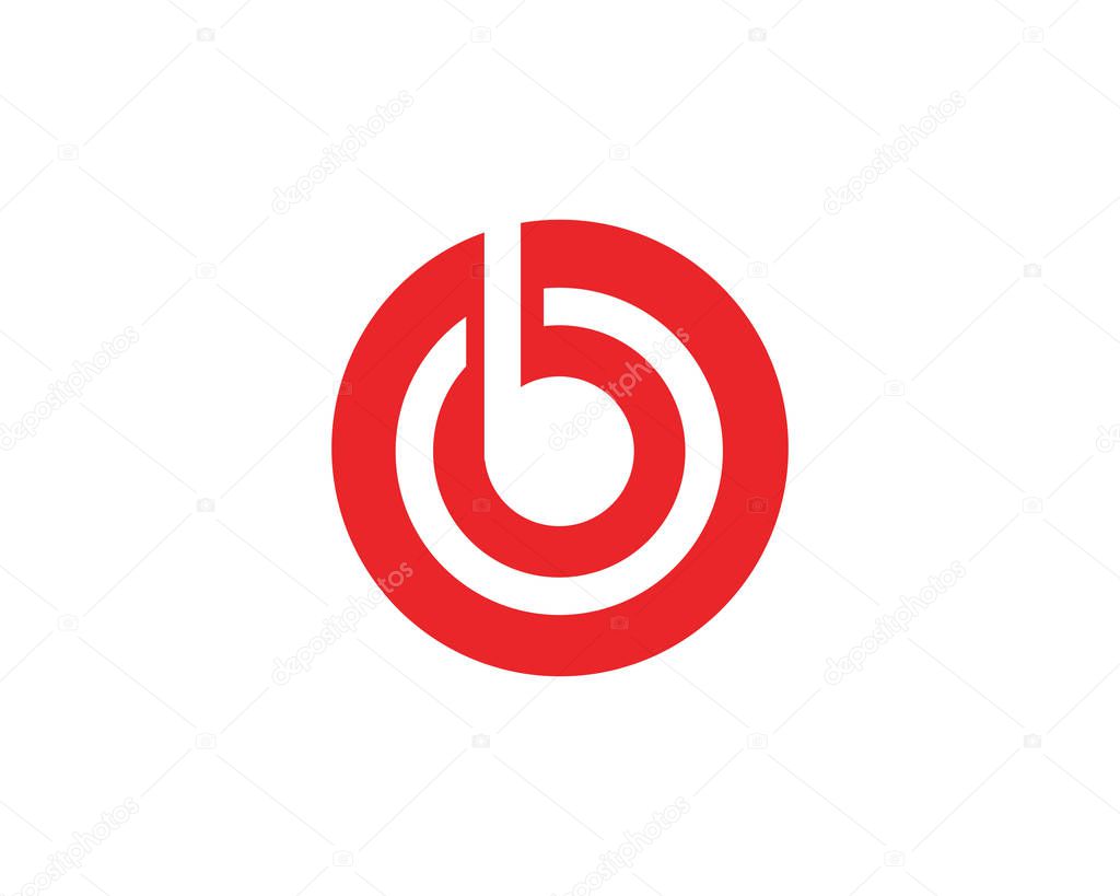 B Letter with shield logo templat