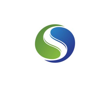 S logosu ve sembolleri şablon vektör simgesi