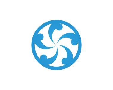 Topluluk insanların bakım ve semboller templat