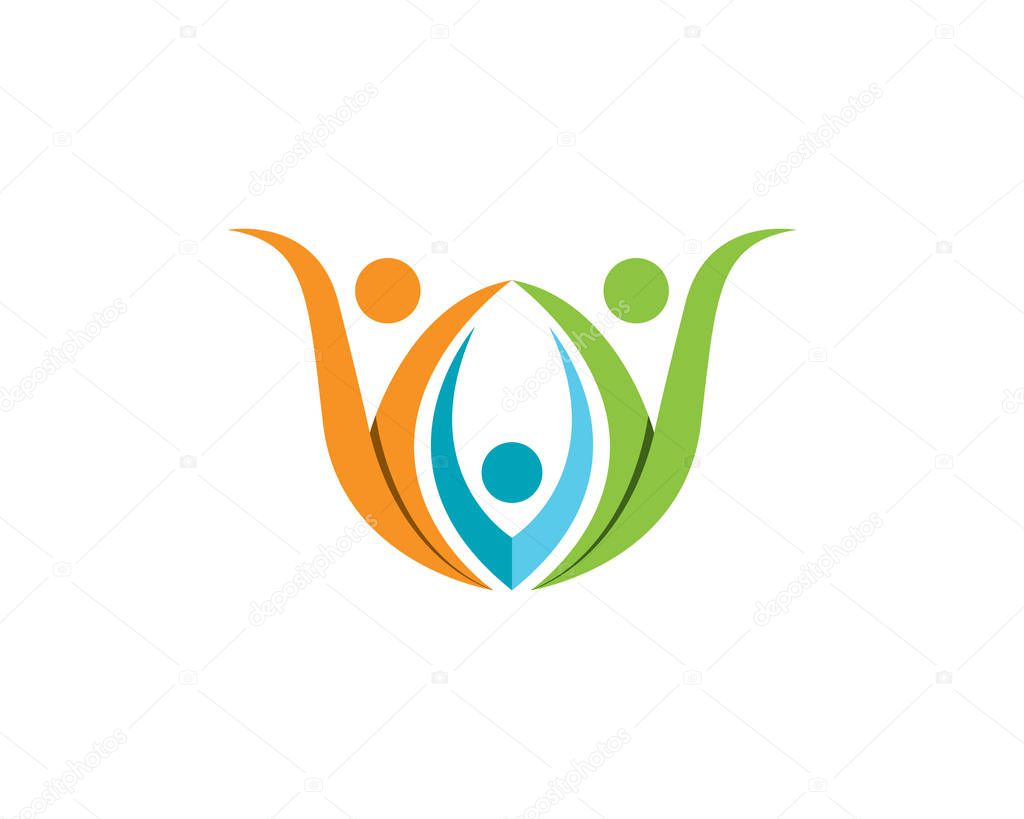 Health family care therapy logo symbols nature