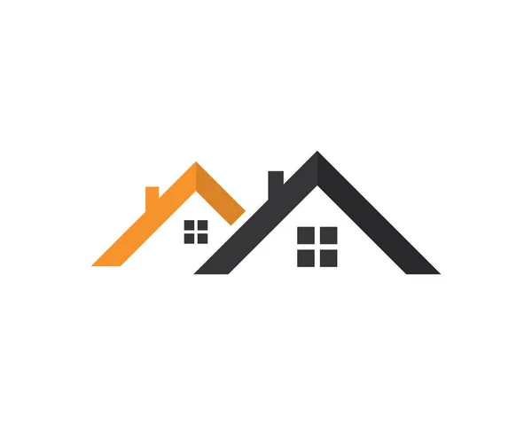 Makelaar Huis Gebouwen Logo Pictogrammen Sjabloon — Stockvector