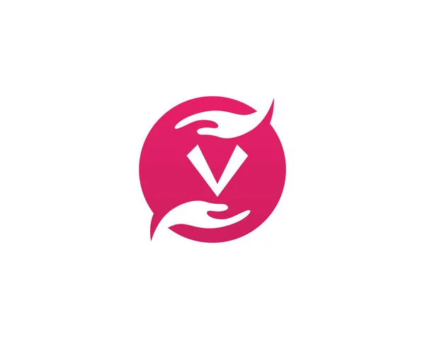 Logo Mano Simboli Modello Icone Vecto — Vettoriale Stock