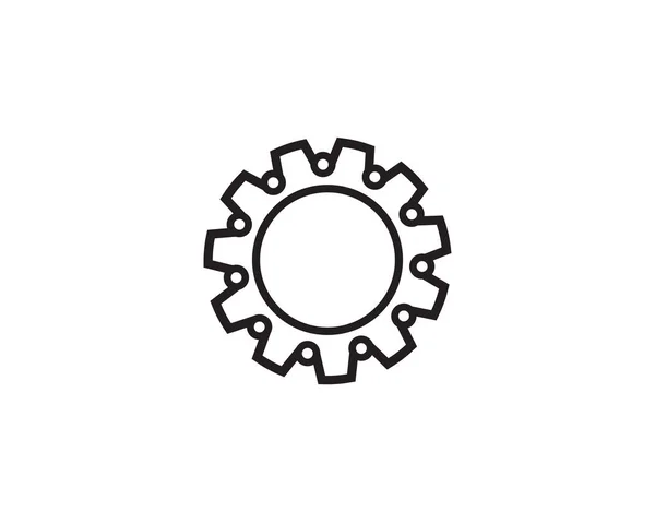 Gear Logo Vorlage Vektor Symbol Illustration — Stockvektor