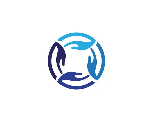 Logotipo Mão Símbolos Modelo Ícones Vecto — Vetor de Stock
