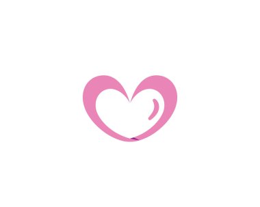 Aşk Logo ve vektör şablon simgesi