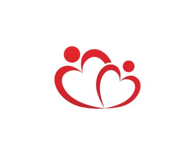 Grup insanların bakım logo ve semboller templat