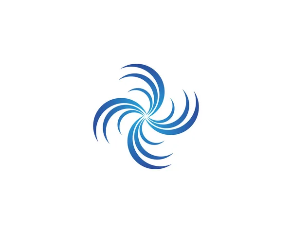 Splash Onda Água Praia Logotipo Símbolo Vetor — Vetor de Stock