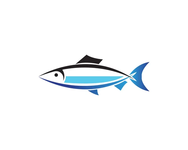 Fish Logo Template Creative Symbol Fishing Club Online — Stock Vector