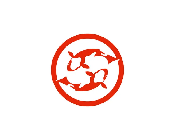 Koi Fish Logo Und Symbole Vektorvorlage — Stockvektor