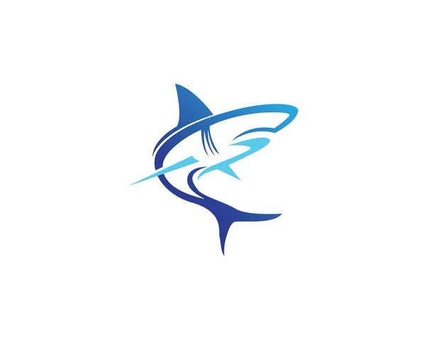 Tubarão Peixes Animais Logotipo Símbolos Vetor — Vetor de Stock