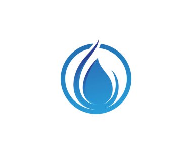 su damlası logo şablonu vektör çizimi 