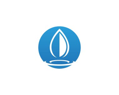 su damlası logo şablonu vektör çizimi 